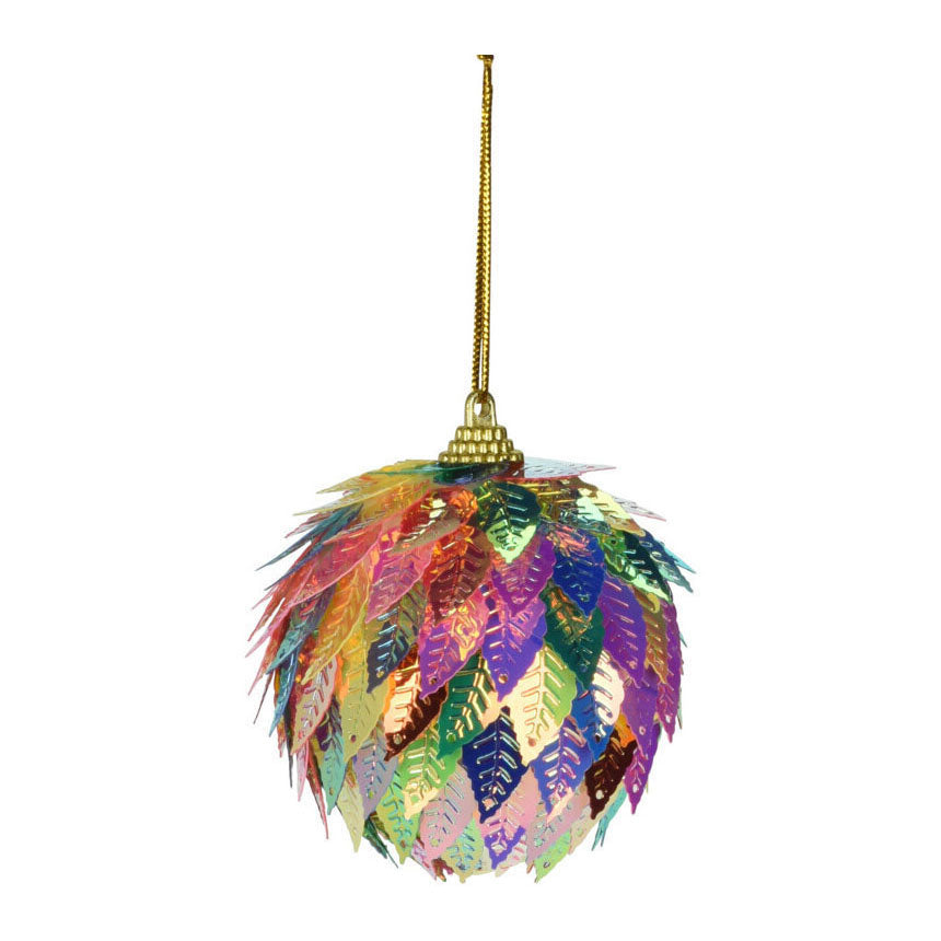 Feuille de Bauble de Noël 6cm, set vam 12 pièces