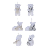 Animal de neige pendentif de Noël 11x7cm, ensemble de 24 - afbeelding 1