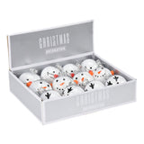 Christmas Bauble Snowman 8cm, ensemble de 12 pièces - afbeelding 2