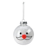 Christmas Bauble Snowman 8cm, ensemble de 12 pièces - afbeelding 1