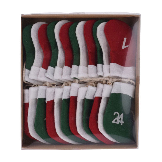 Chaussettes de pendule du calendrier de l'Avent. 220 cm,