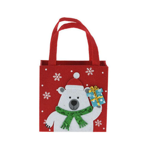 Sac cadeau de Noël en feutre, 18 cm