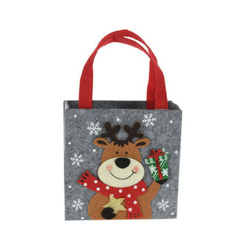 Sac cadeau de Noël en feutre, 18 cm