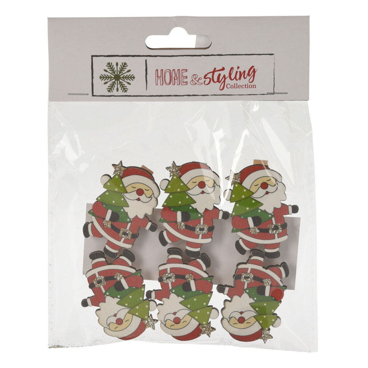 Pinces de Noël, 6 pcs.