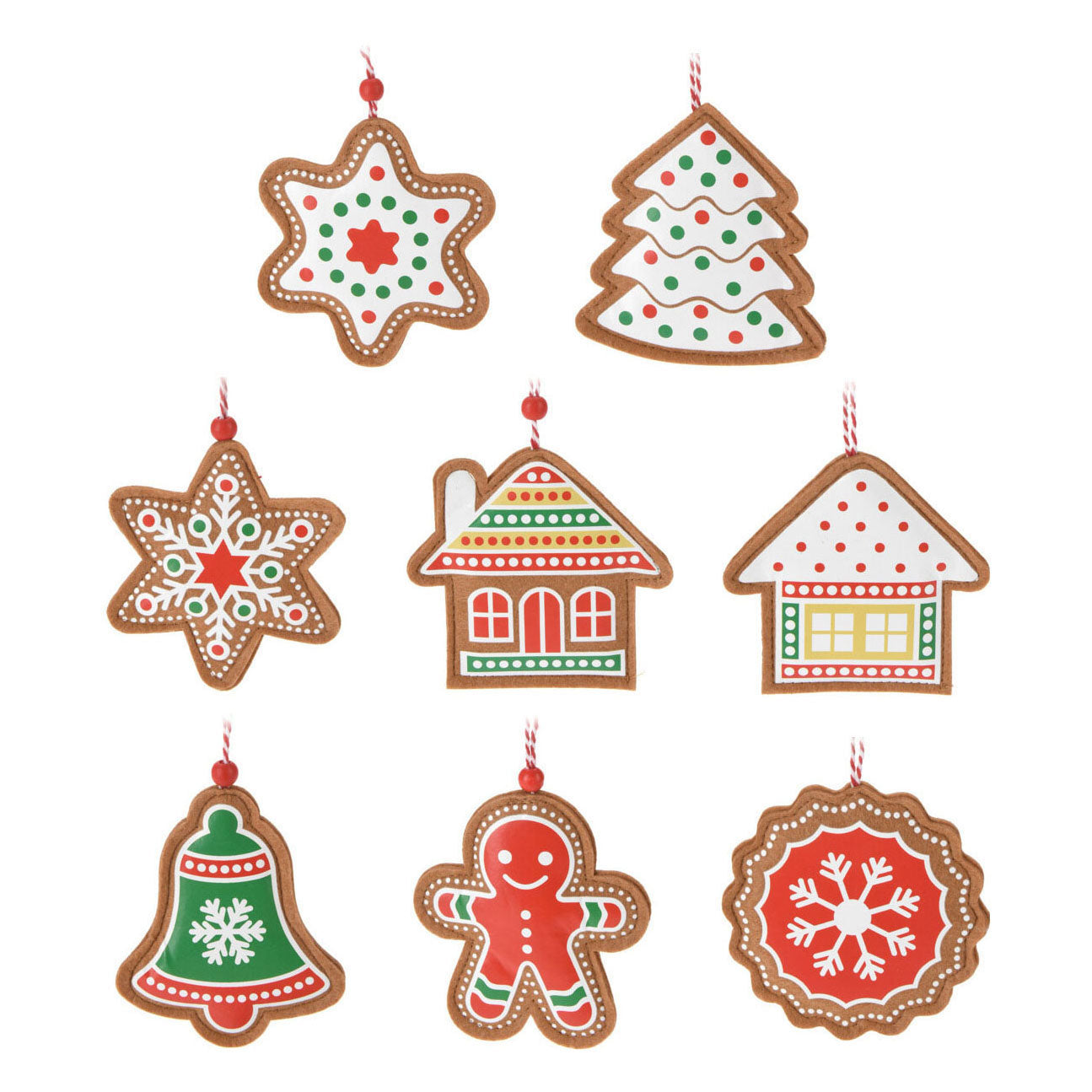 Les cintres de Noël se sentaient traditionnels, ensemble de 24