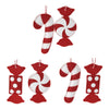 Les cintres de Noël ressentaient des bonbons, ensemble de 12