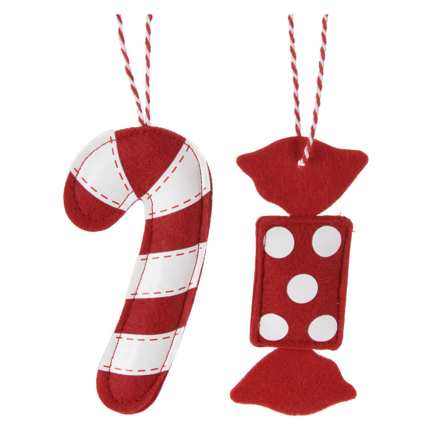 Les cintres de Noël ressentaient des bonbons, ensemble de 12