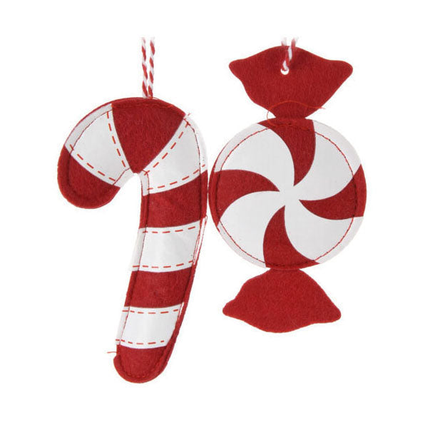 Les cintres de Noël ressentaient des bonbons, ensemble de 12