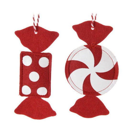 Les cintres de Noël ressentaient des bonbons, ensemble de 12