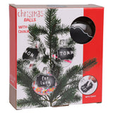 Boules de Noël transparentes avec étiquettes de craie, 5e. - afbeelding 2