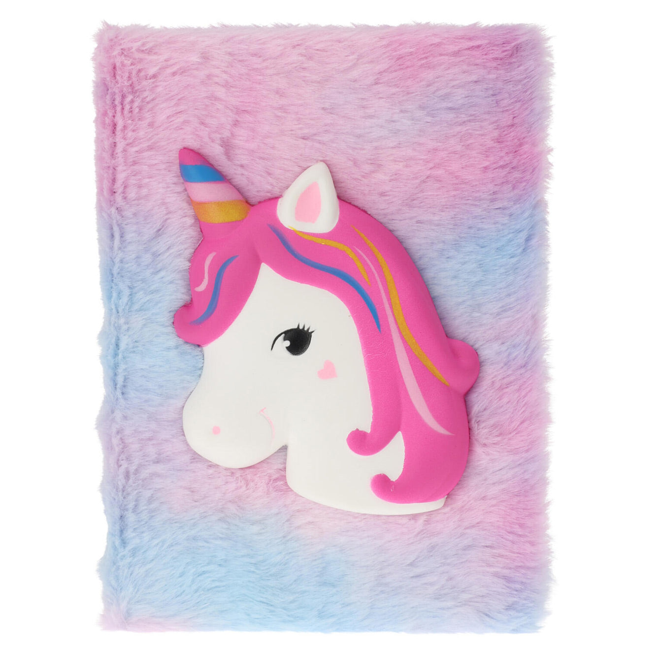 Cahier peluche avec une licorne animale