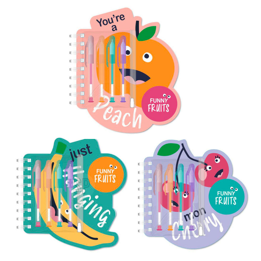 Cahier avec 4 stylos