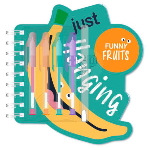 Cahier avec 4 stylos