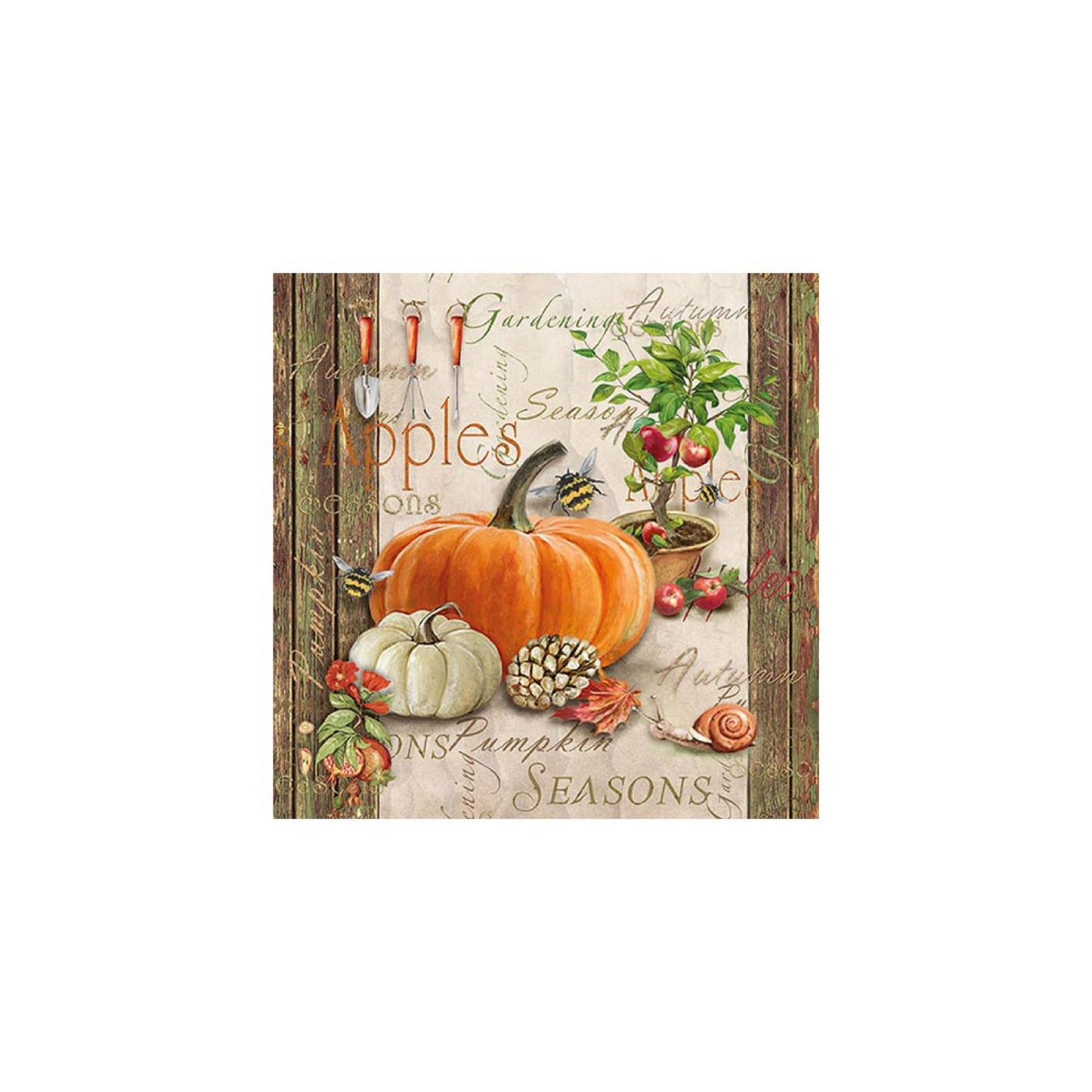 Serviettes Ambiente jardinage d'automne 33cm