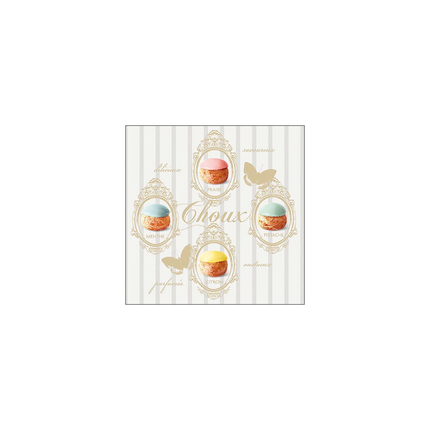 Serviettes Ambiente choux à la crème 33x33cm