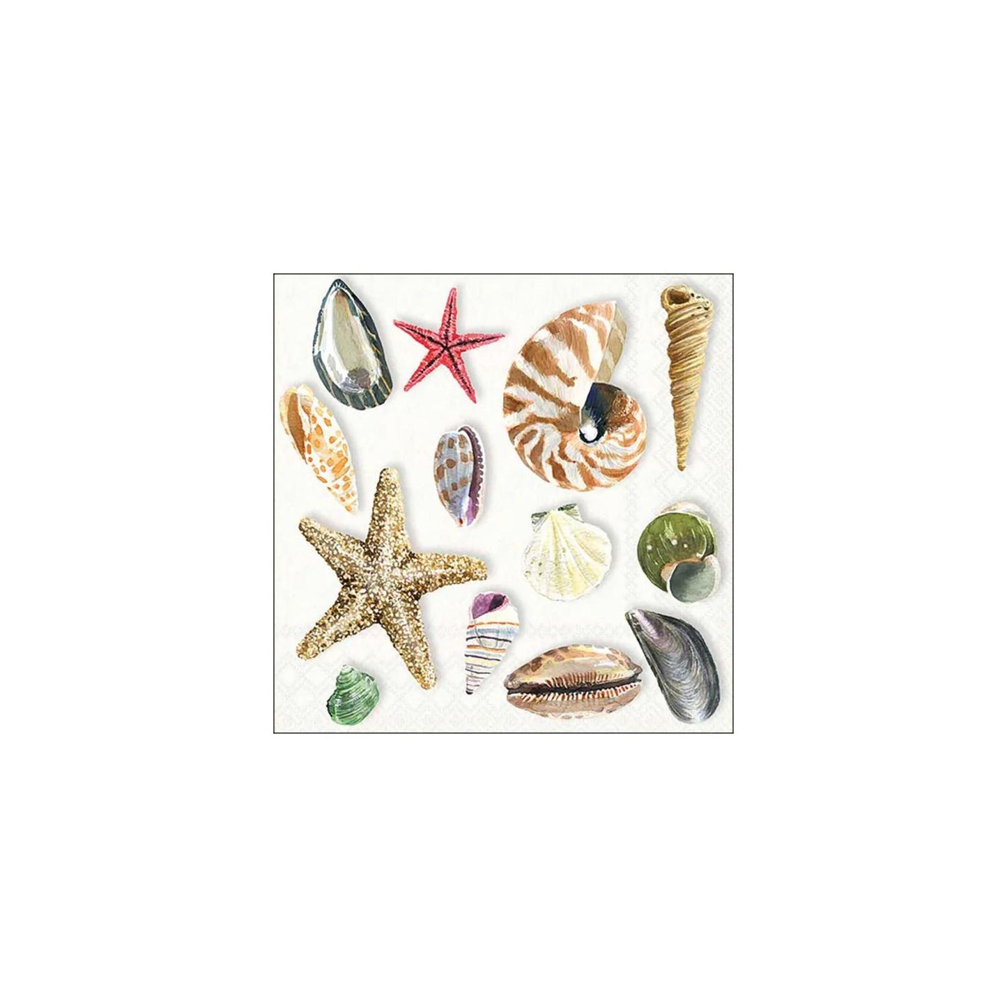 Serviettes Ambiente 33cm coquillages