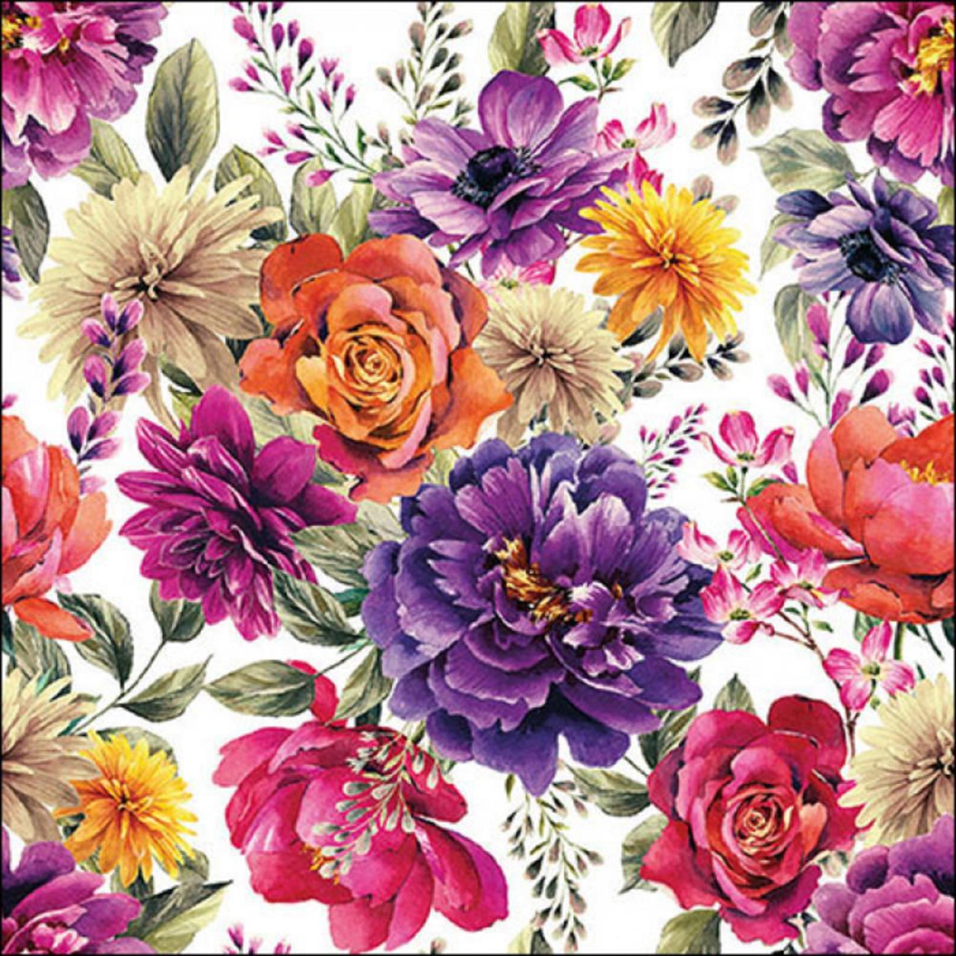 Serviette Ambiente 33cm anne blanc fsc mix
