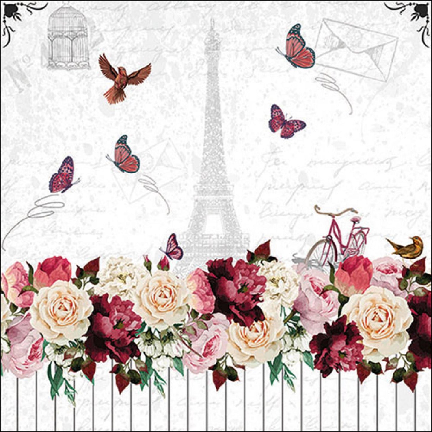 Serviettes Ambiente Paris romantique 33cm