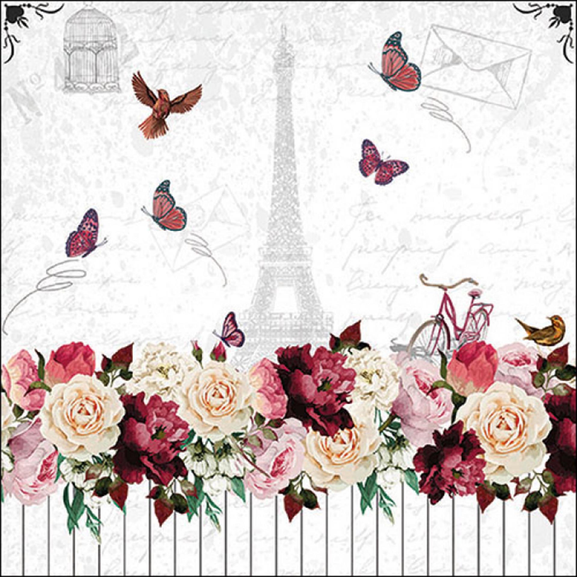Serviettes Ambiente Paris romantique 33cm