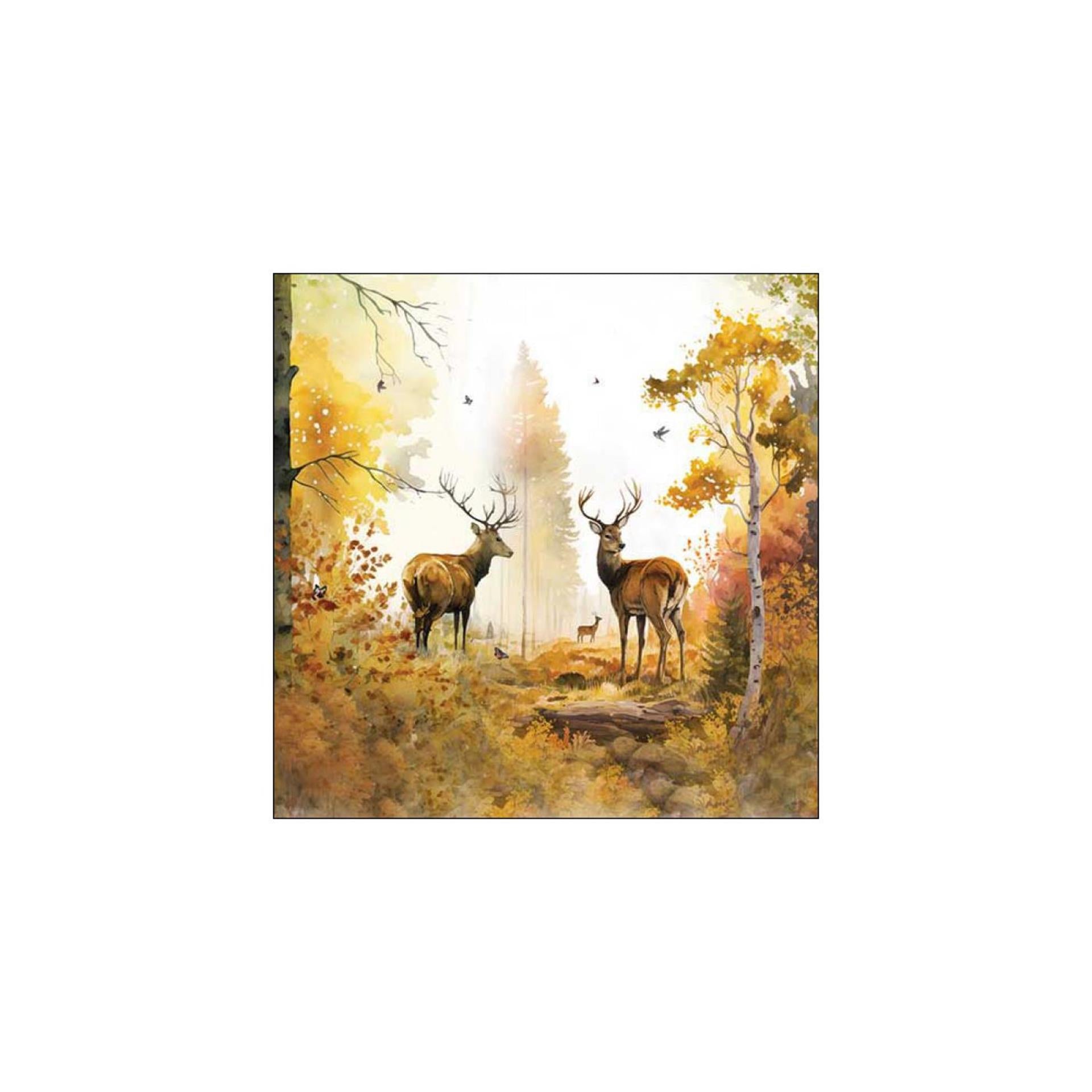 Serviettes Ambiente 33cm forêt d'automne