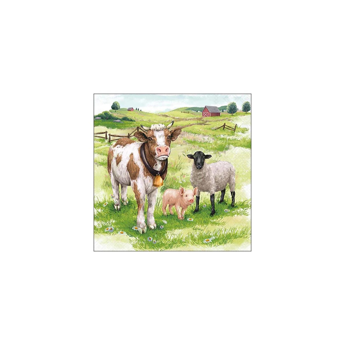 Serviettes Ambiente 33cm animaux de la ferme