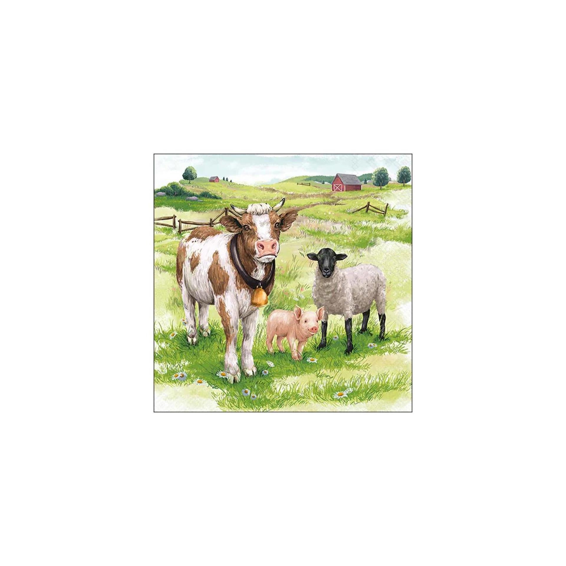 Serviettes Ambiente 33cm animaux de la ferme