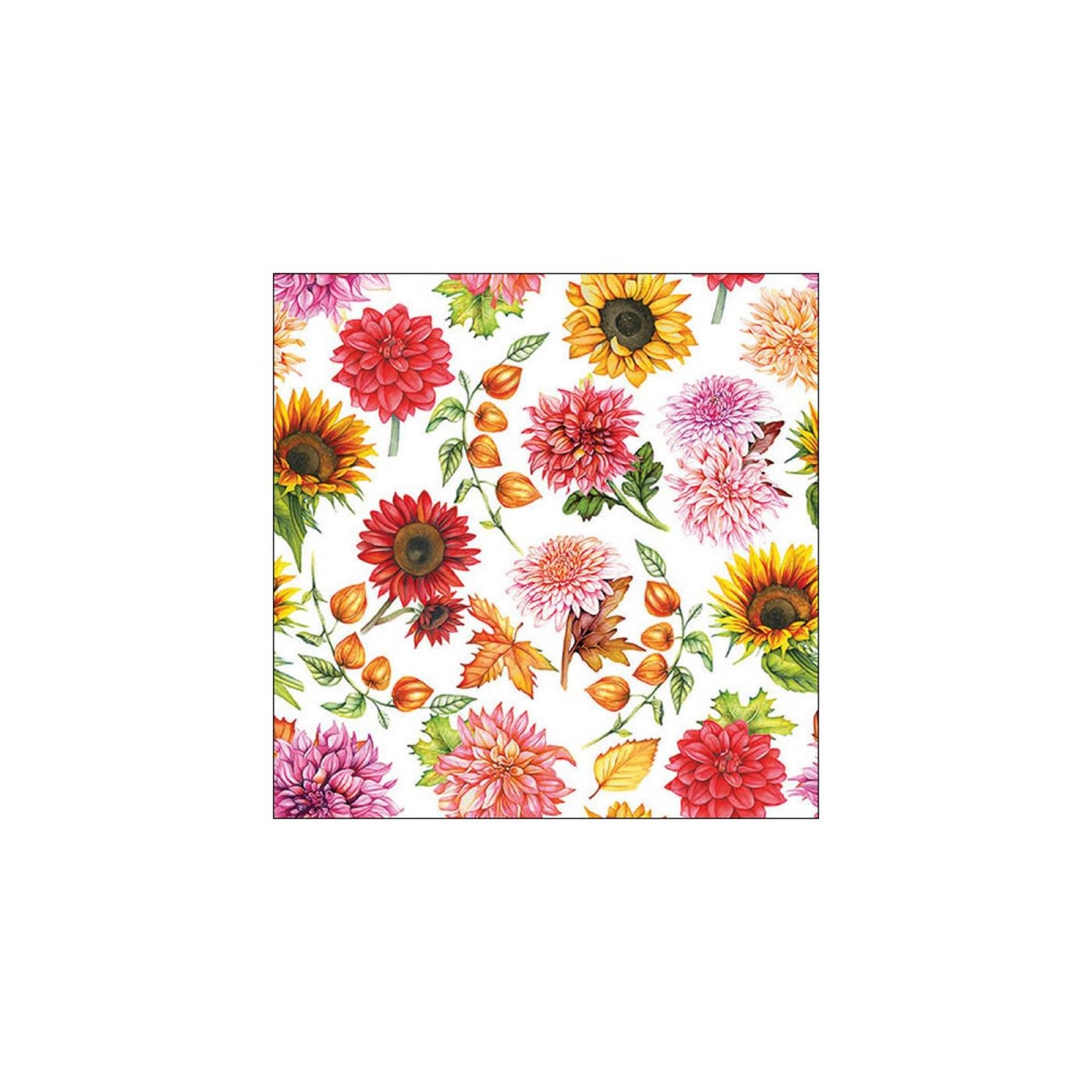 Serviettes Ambiente 33cm floraison d'automne
