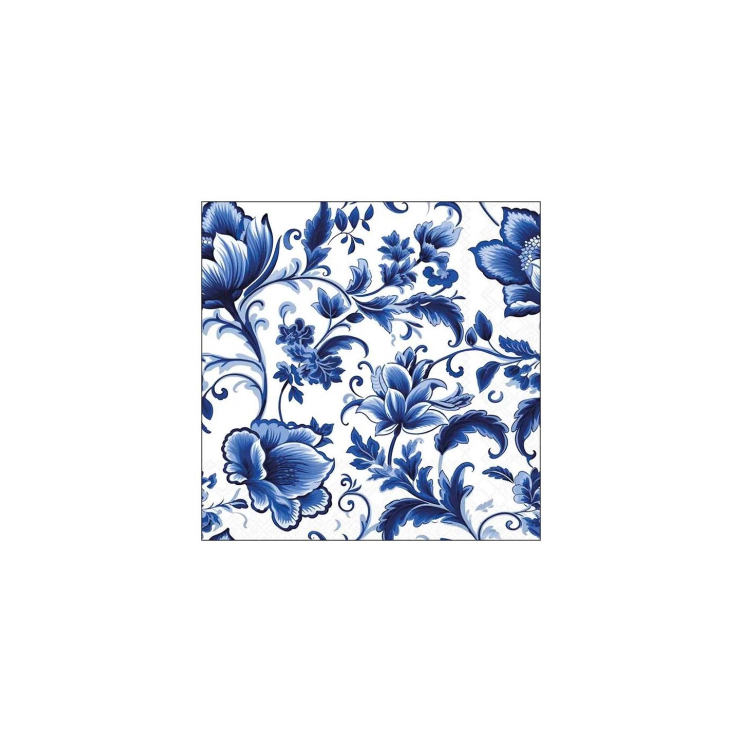 Serviettes Ambiente 33cm fleurs bleu delft