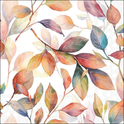 Serviettes Ambiente feuilles colorées 33x33cm papier 100% fsc mix