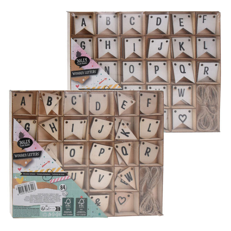 Lettres en bois, 84e.