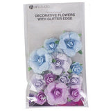 Fleurs en papier avec des paillettes - afbeelding 3