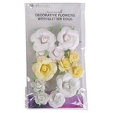 Fleurs en papier avec des paillettes - afbeelding 4