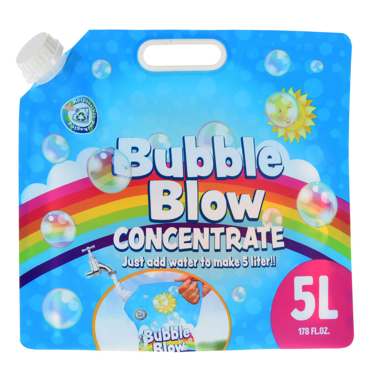 Mélanger le concentré pour faire des bulles avec un sac d'eau, 5 litres