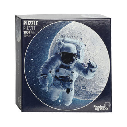 Astronaute et lune de puzzle de ligne, 1000st.