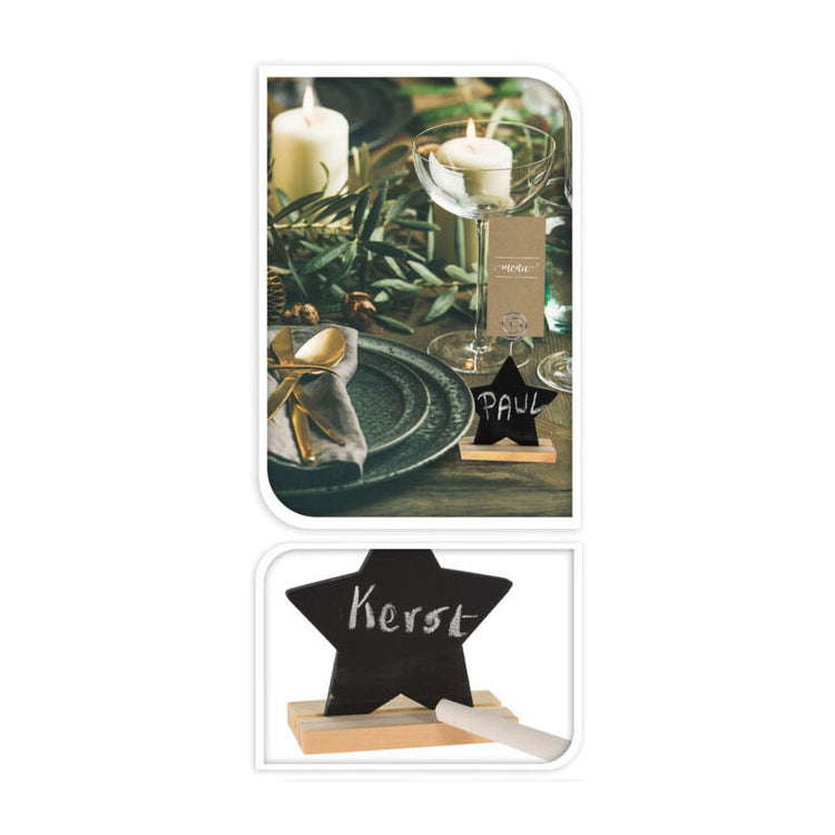 Porte-cartes de nom Chalkboard Noël, 13 cm
