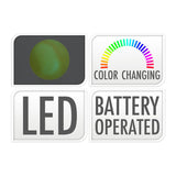 Boule décorative avec éclairage LED, 7,5 cm - afbeelding 2