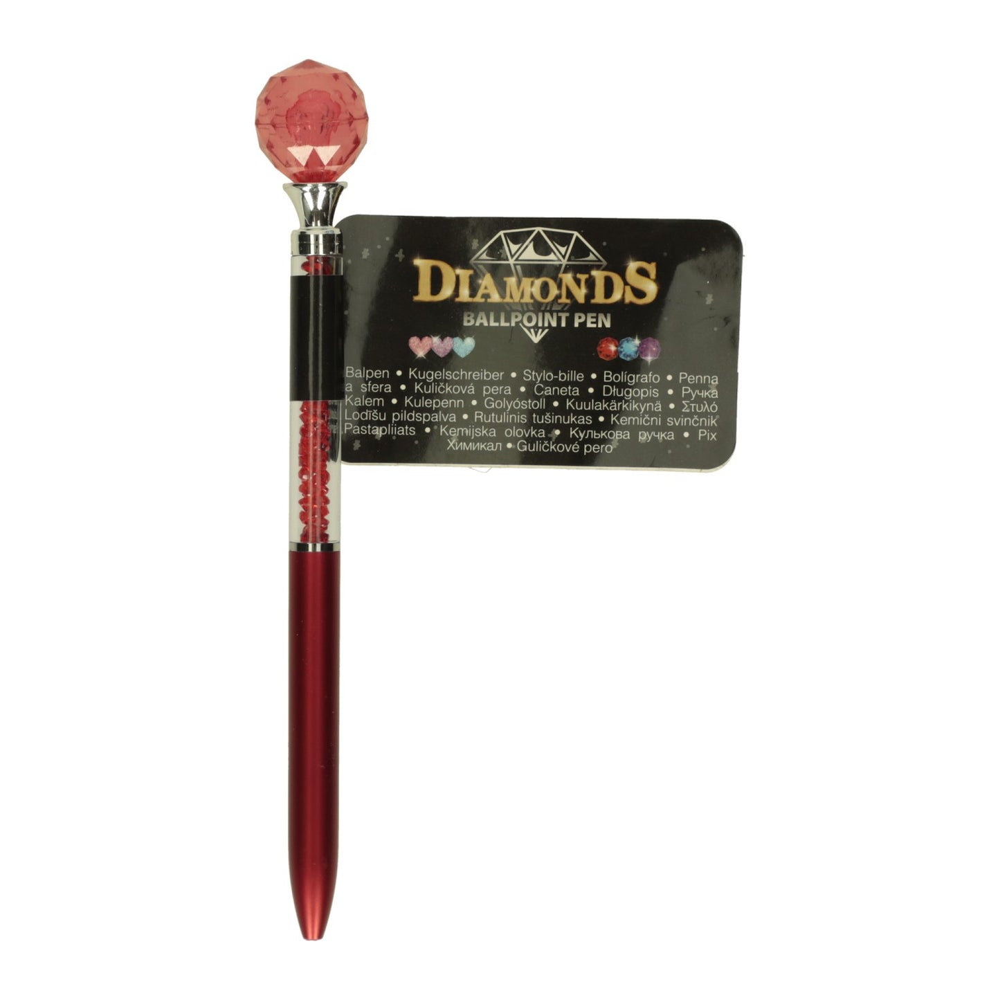 stylo à bille avec diamants