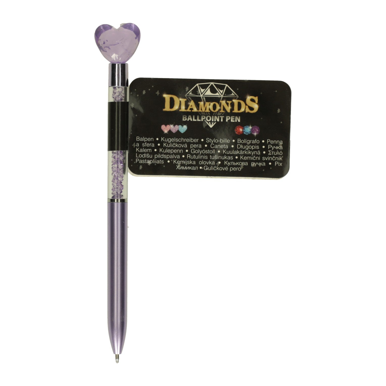 stylo à bille avec diamants