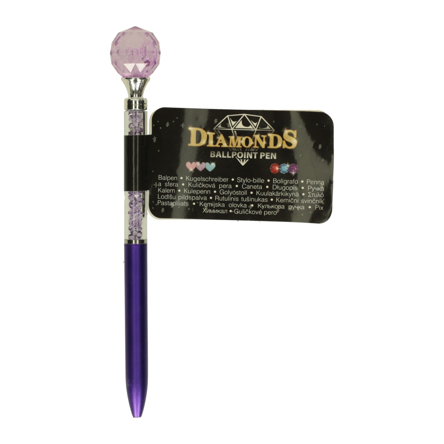 stylo à bille avec diamants