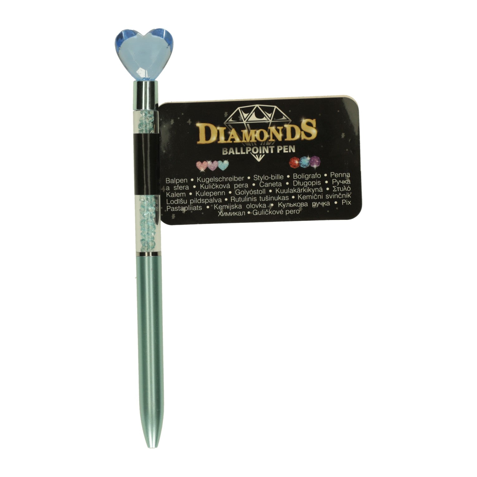 stylo à bille avec diamants
