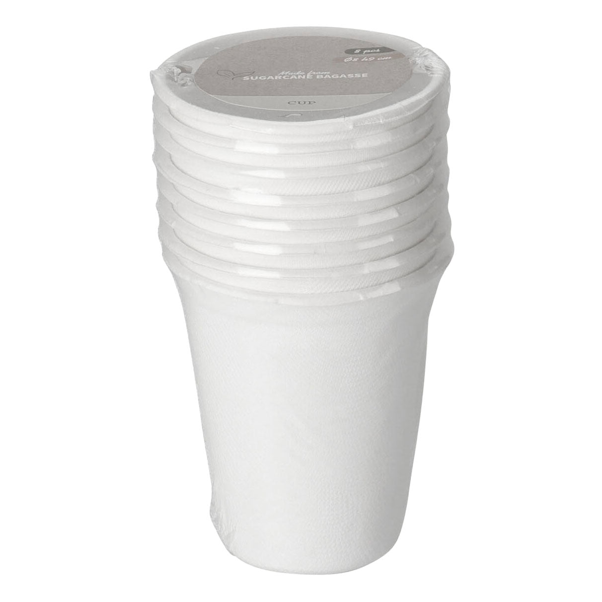 tasses jetables Cane à sucre 275 ml, 8e.