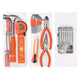 Boîte à outils en plastique avec contenu, 23dlg.