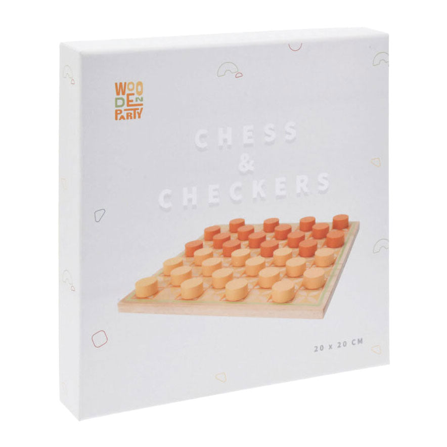 Dames d’échecs en bois, 20cm