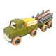 Tracteur avec remorque chariot marron