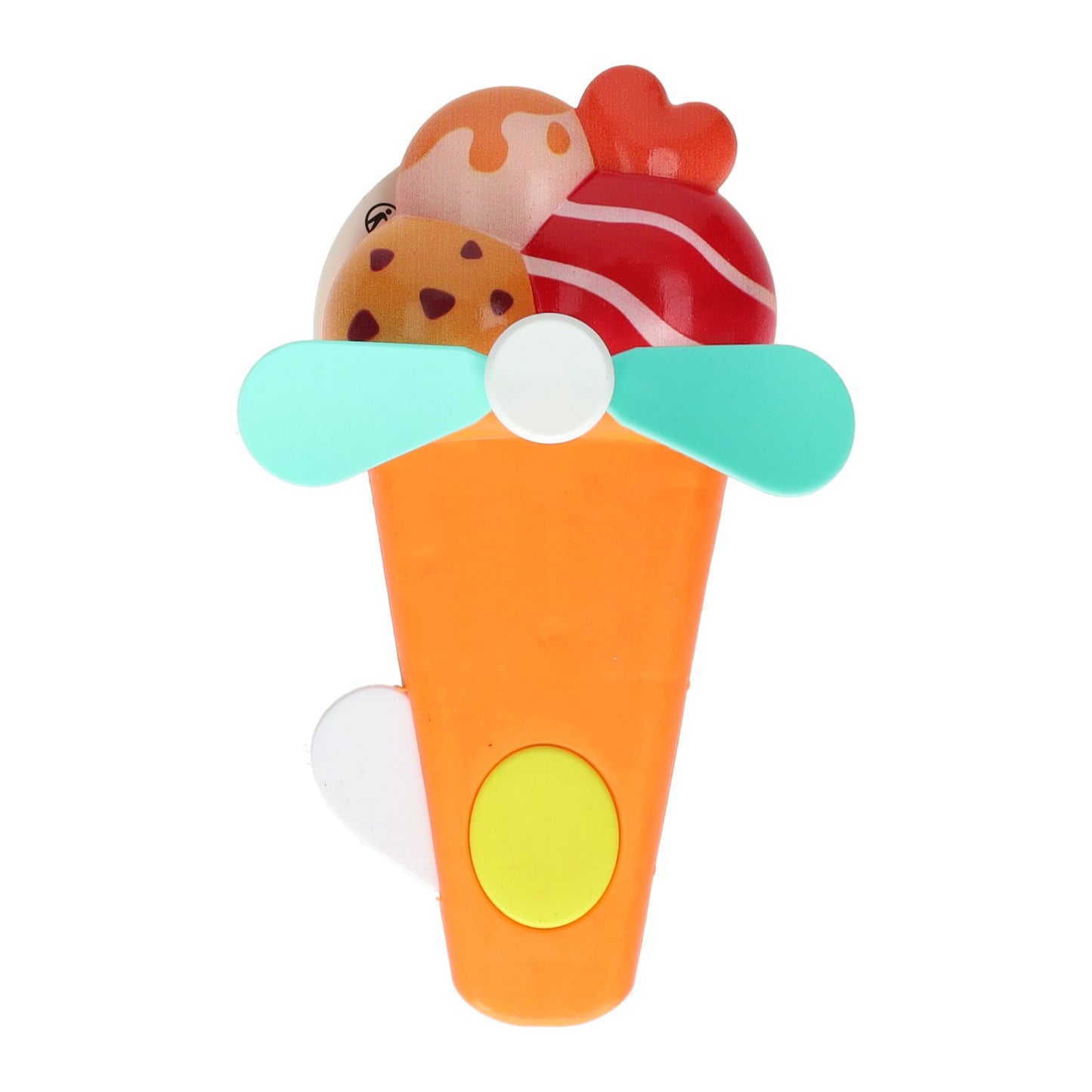Serezer la glace au ventilateur de la main