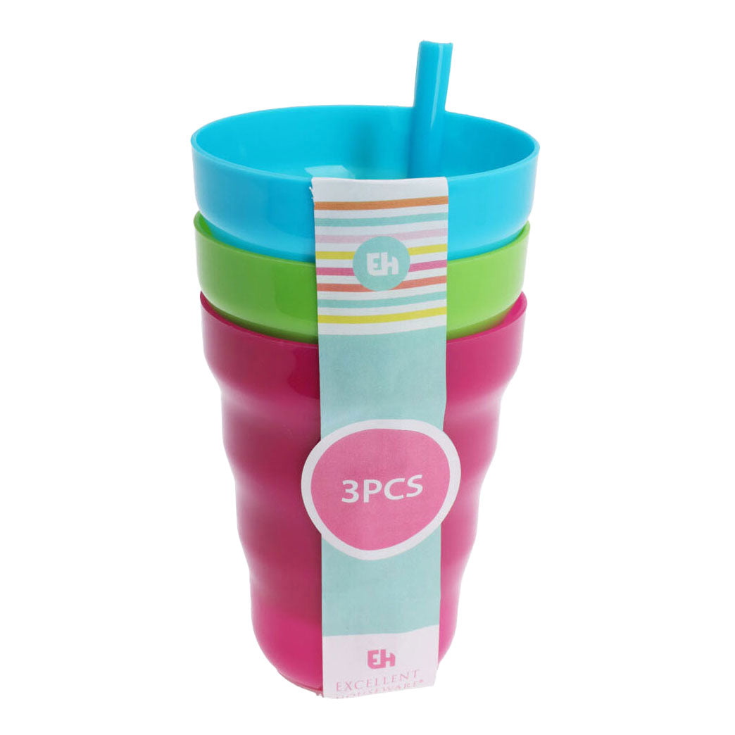 Tasse avec paille, ensemble de 3e.