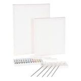 Ensemble de peinture avec toile, peinture et pinceaux - afbeelding 1