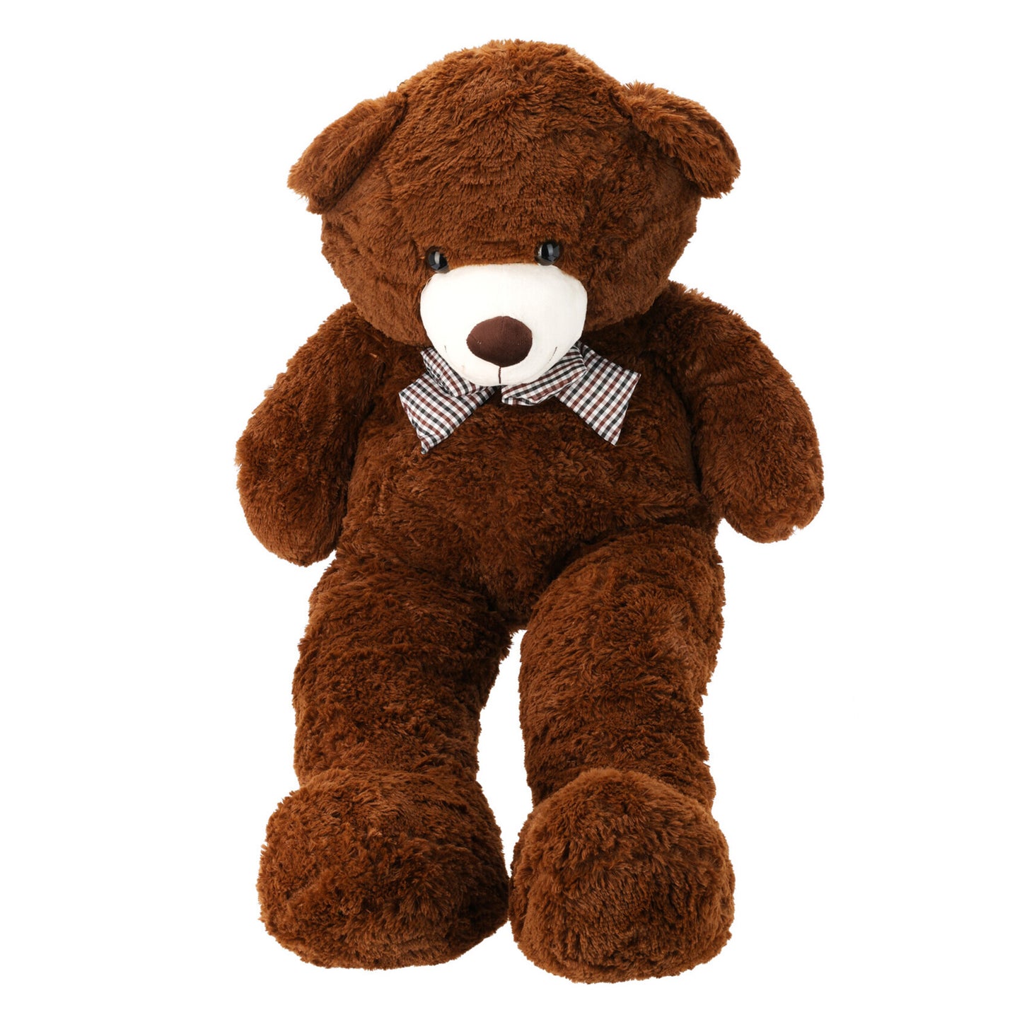 Xxl Borne de brun foncé en peluche, 120 cm