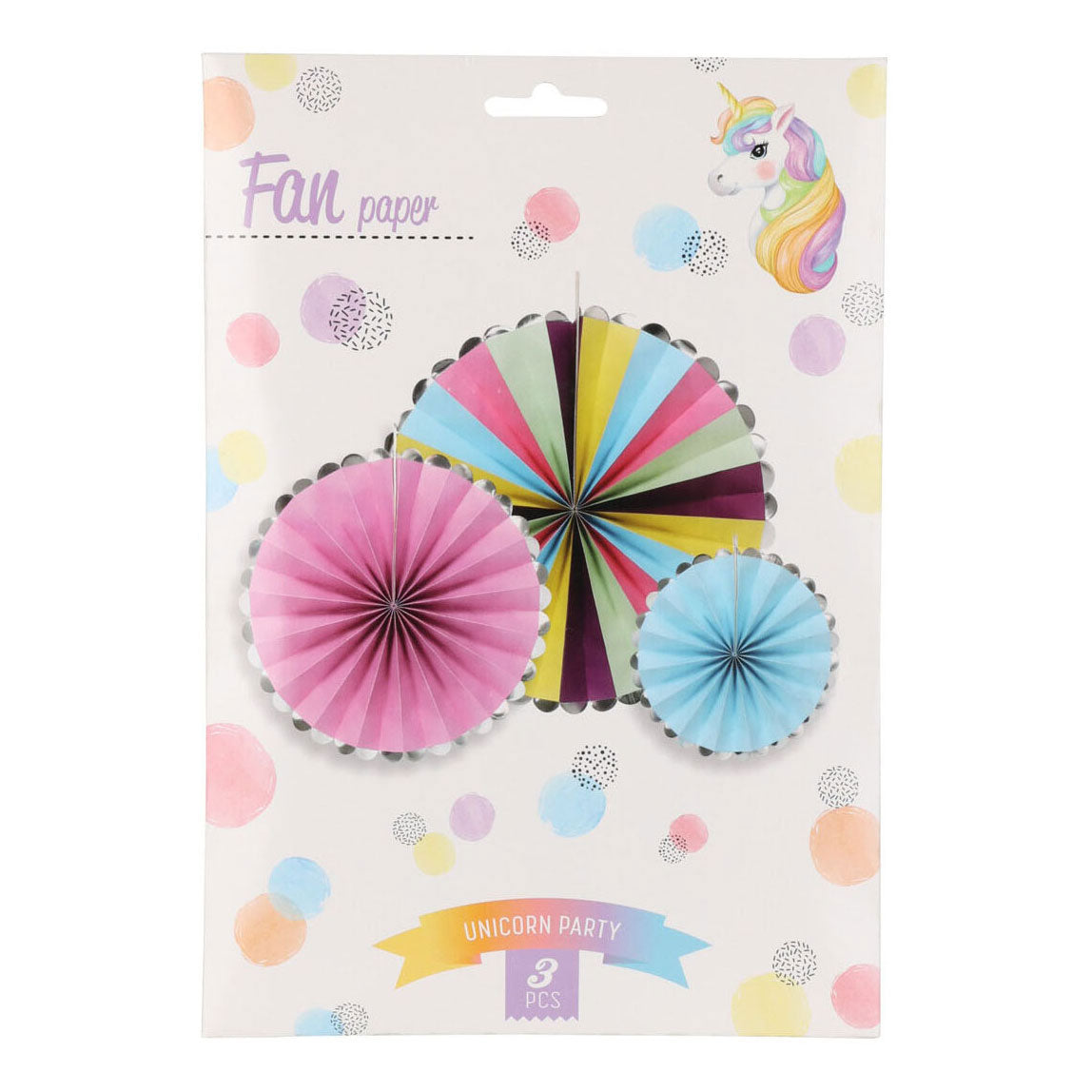 papier de ventilateur, ensemble de 3