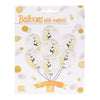 Ballons avec confettis dorés